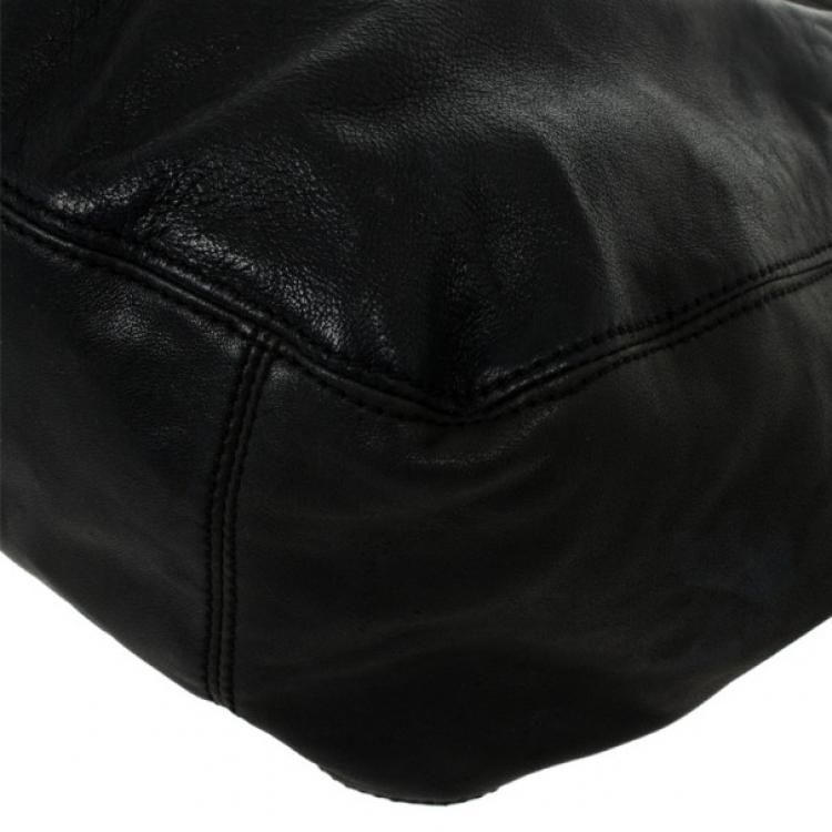 Pre Owned Tory Burch Black Leather Hobo