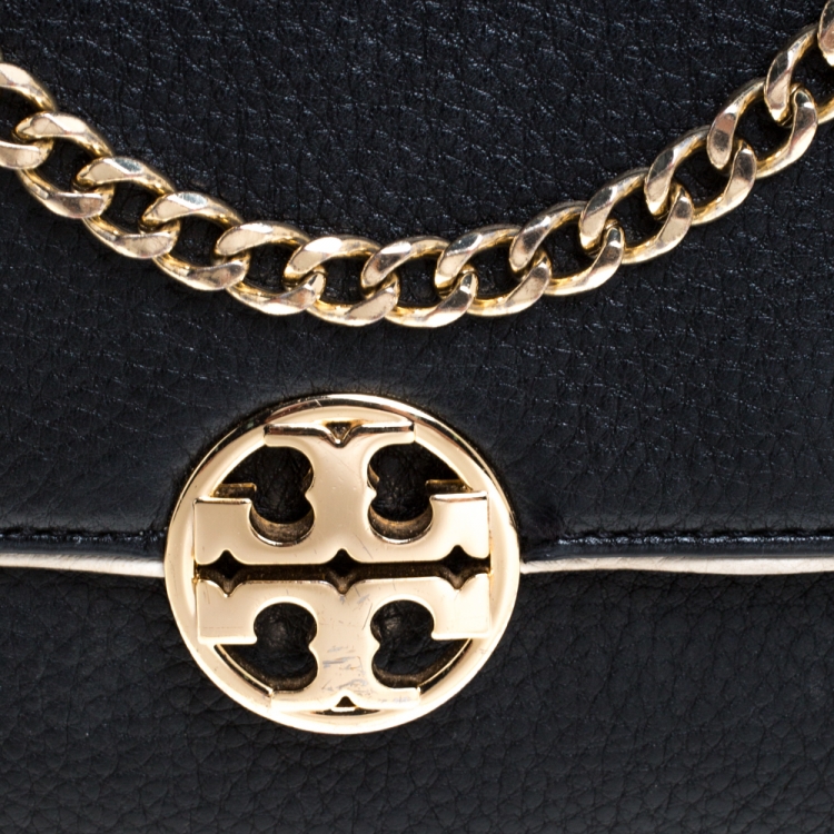 Pre Owned Tory Burch Black Leather Chelsea Shoulder Bag