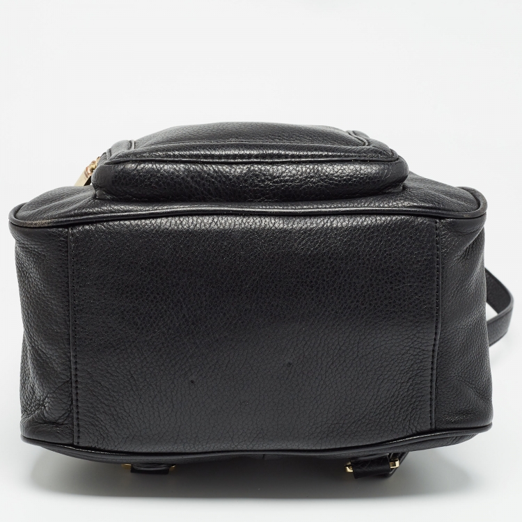 Pre Owned Tory Burch Black Leather Amanda Flap Backpack