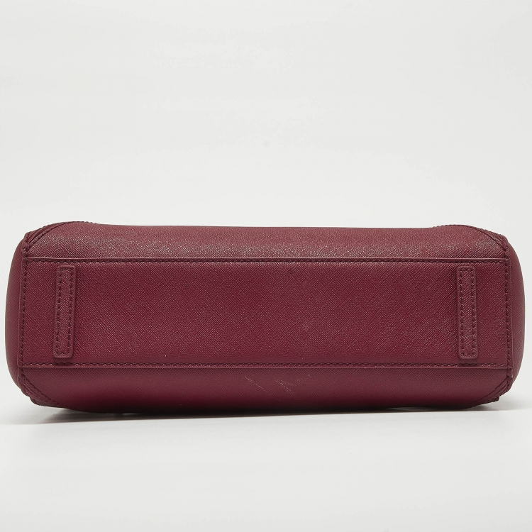 Pre Owned Tory Burch Burgundy Leather Robinson Tote