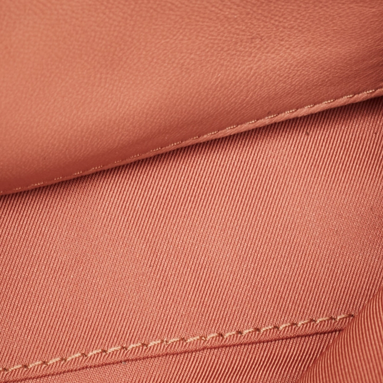 مملوكة مسبقًا Tory Burch Peach Leather Mini Greer Chain Crossbody Bag