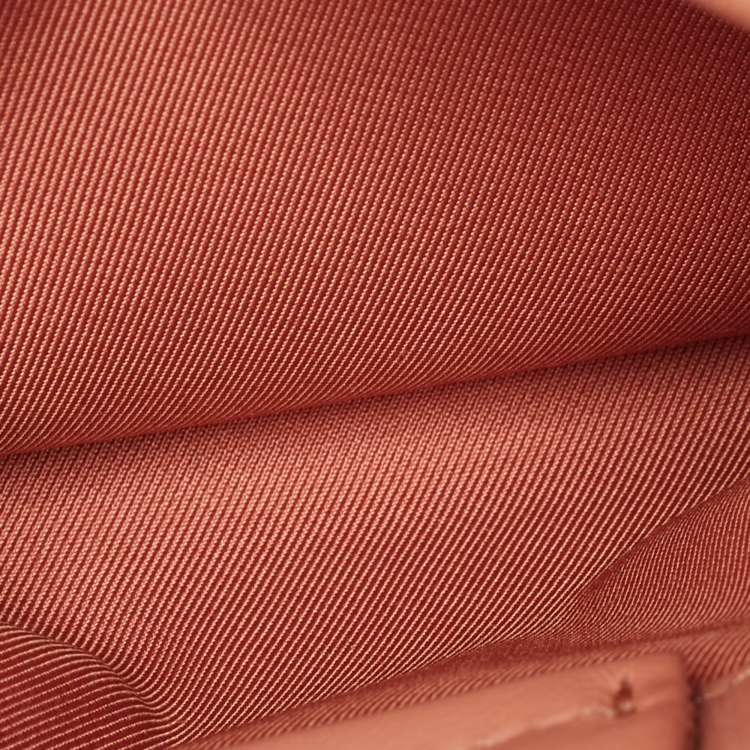 مملوكة مسبقًا Tory Burch Peach Leather Mini Greer Chain Crossbody Bag