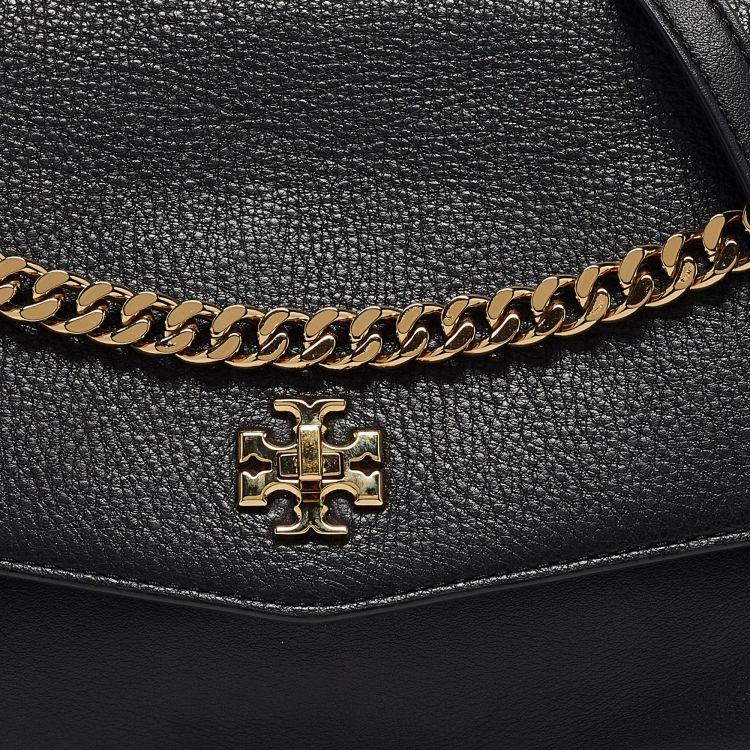 Pre Owned Tory Burch Black Leather and Suede Kira Shoulder Bag 