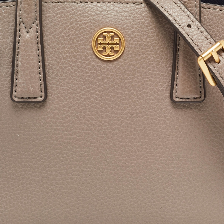 Pre Owned Tory Burch Brown Leather Mini Walker Tote