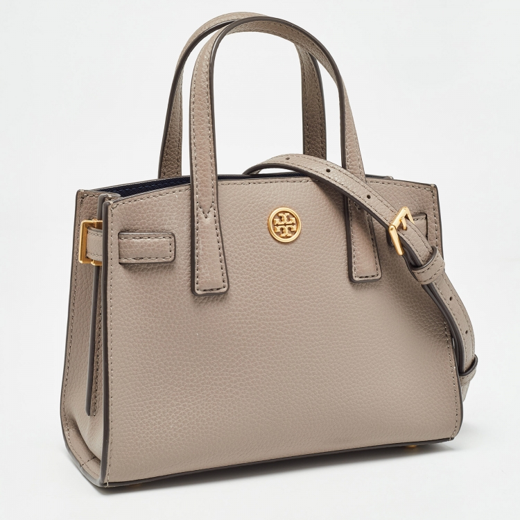 Pre Owned Tory Burch Brown Leather Mini Walker Tote