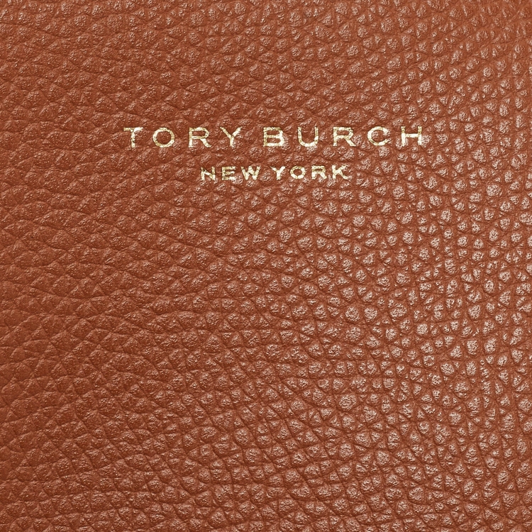 Pre Owned Tory Burch Brown Leather Large Triple Compartment Perry Tote