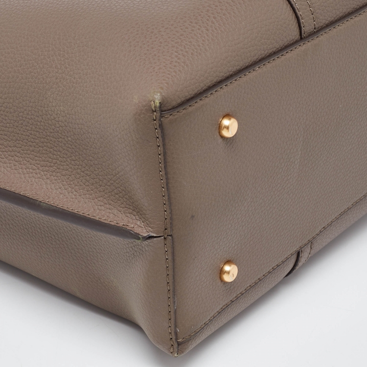 مملوكة مسبقًا Tory Burch Beige Leather Triple Compartment Perry Tote