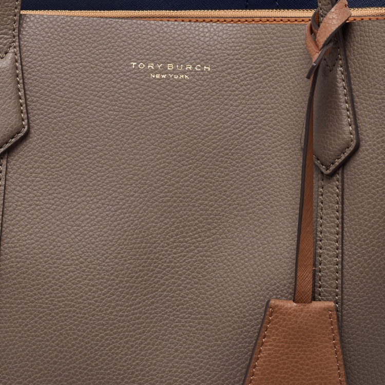 مملوكة مسبقًا Tory Burch Beige Leather Triple Compartment Perry Tote