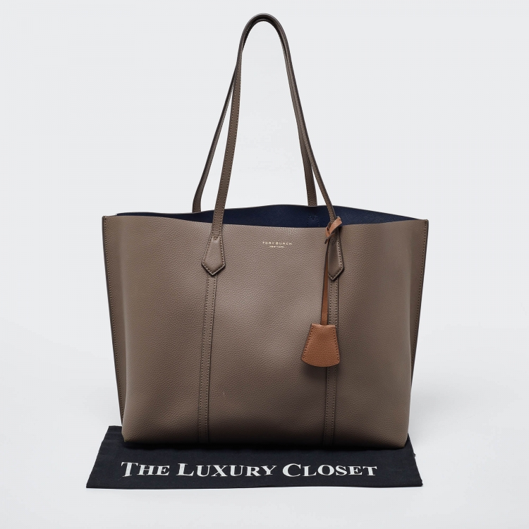 مملوكة مسبقًا Tory Burch Beige Leather Triple Compartment Perry Tote