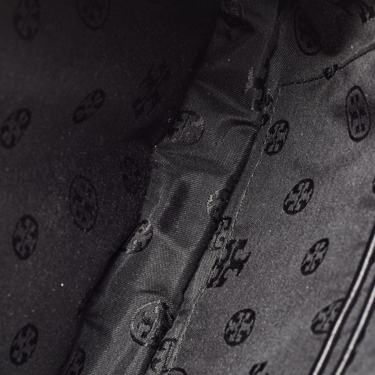 Pre Owned Tory Burch Black Quilted Leather Marion Flap Shoulder Bag