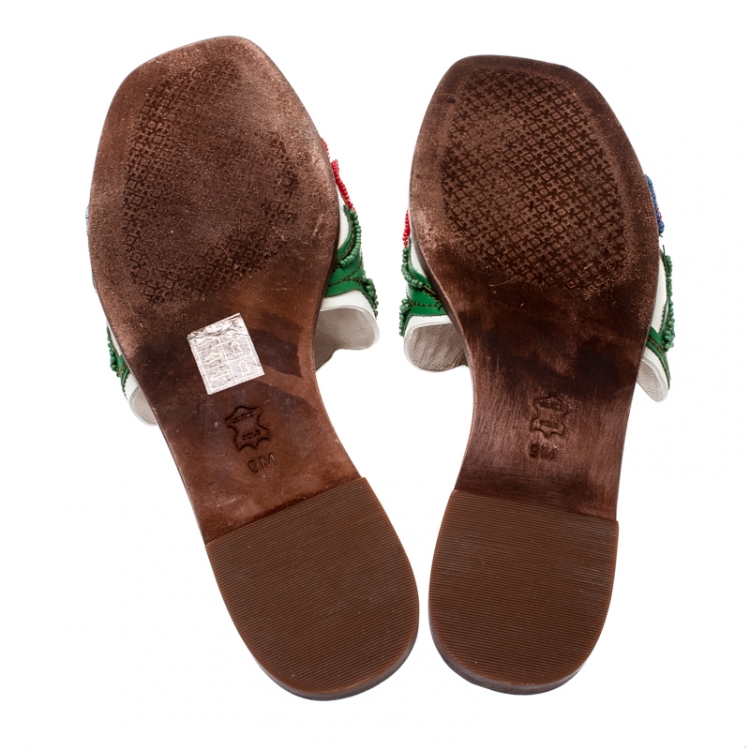 tory burch multicolor slides