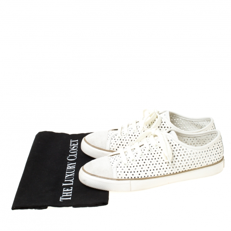 tory burch white leather sneakers