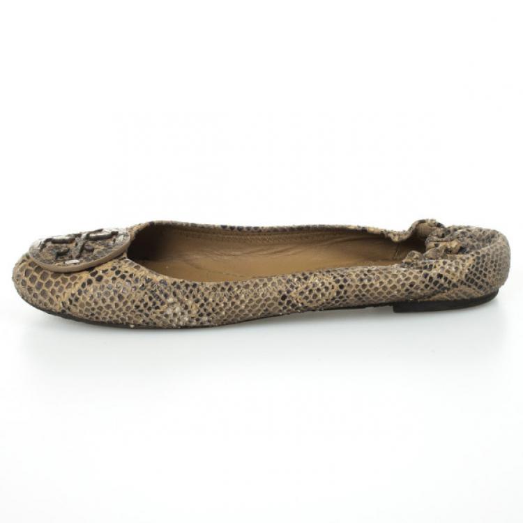 Tory Burch Python Embossed Reva Ballet Flats Size  Tory Burch | TLC