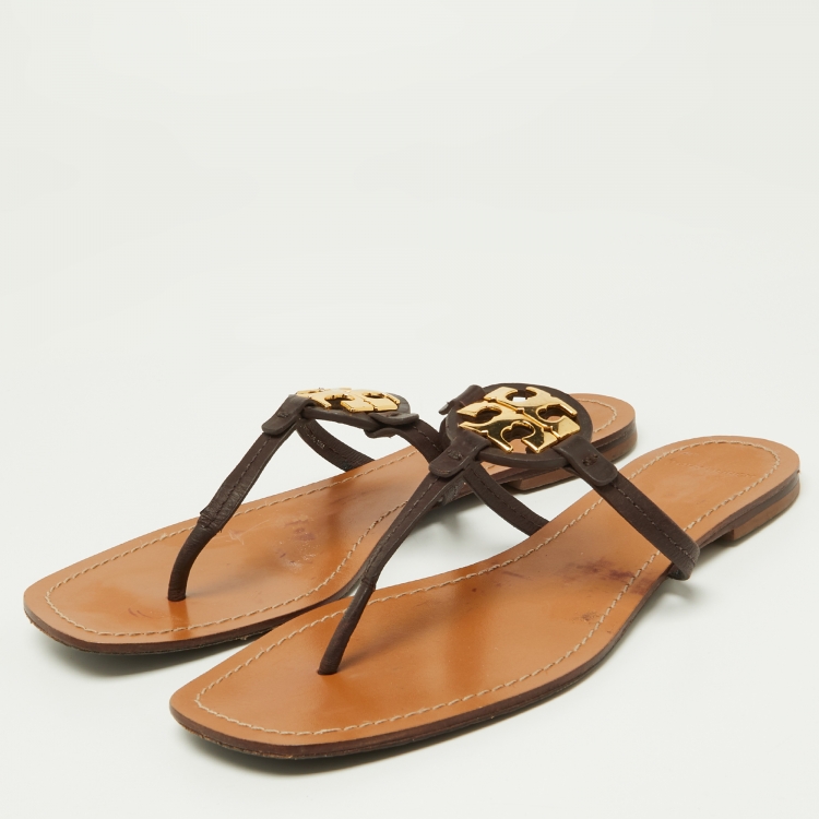 Tory burch women's miller 2024 leopard print thong sandals