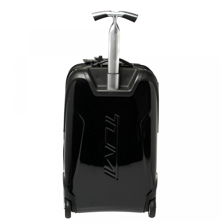 Pre Owned Tumi Black/Red Nylon Hardcase Ducati Evoluzione International Carry On Luggage