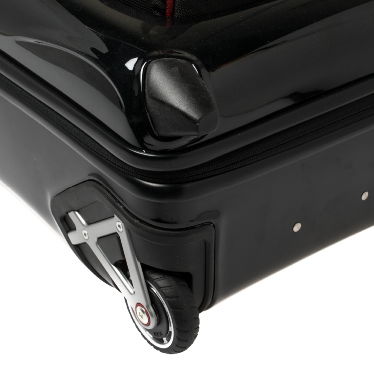 Pre Owned Tumi Black/Red Nylon Hardcase Ducati Evoluzione International Carry On Luggage