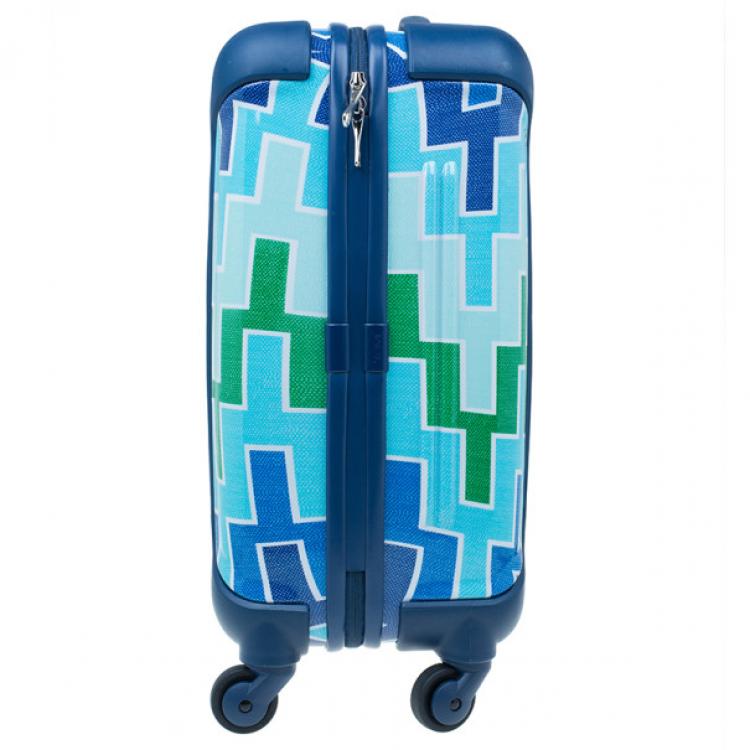 Pre Owned Tumi for Jonathan Adler Blue Printed Trolley
