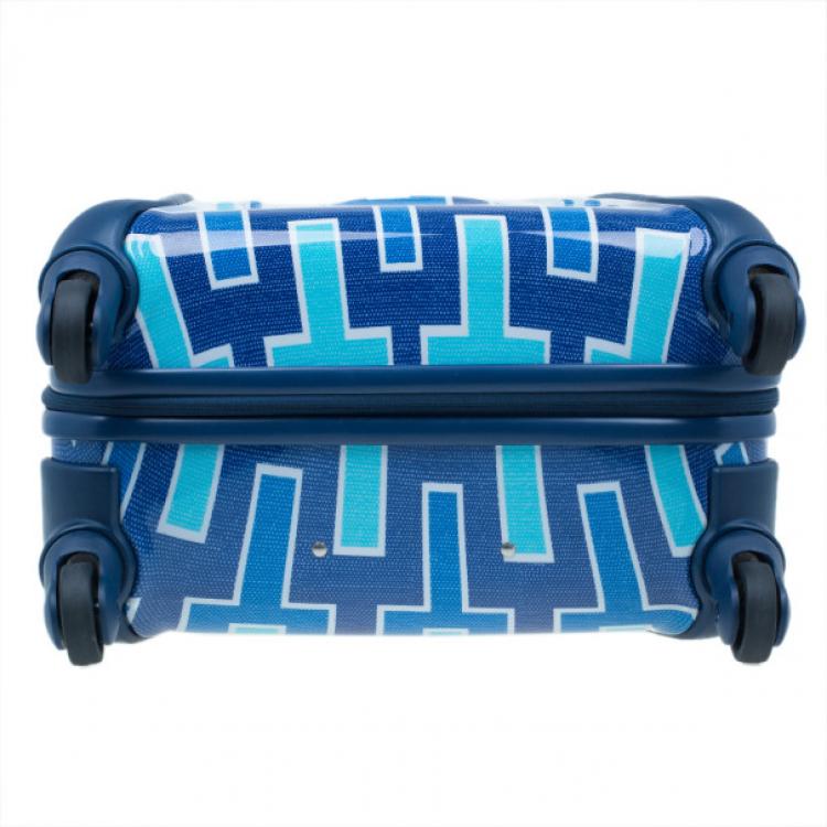Pre Owned Tumi for Jonathan Adler Blue Printed Trolley