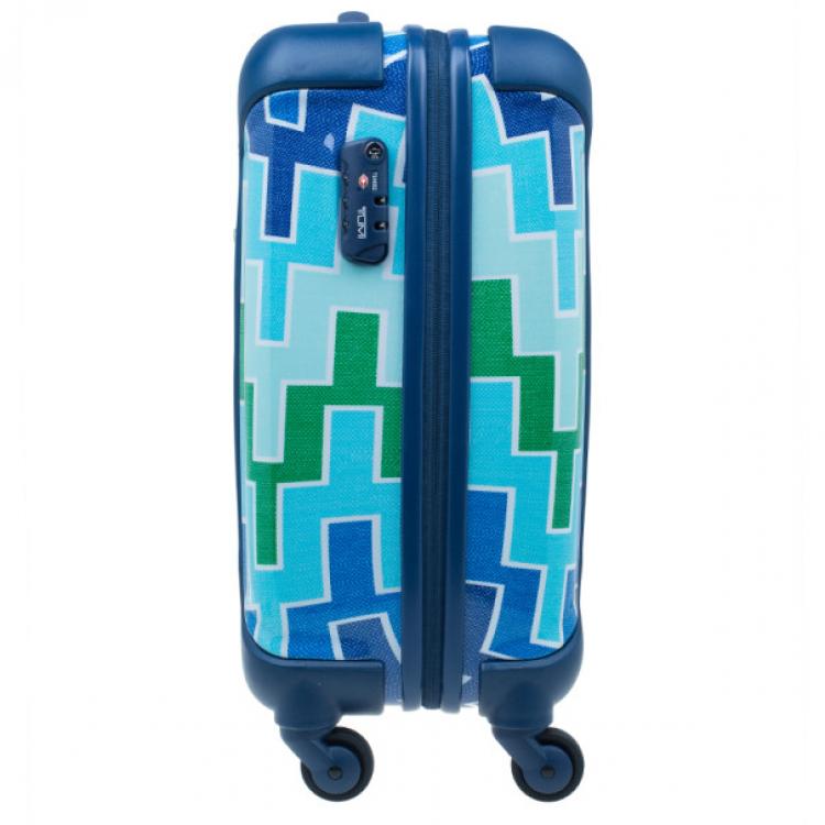 Pre Owned Tumi for Jonathan Adler Blue Printed Trolley