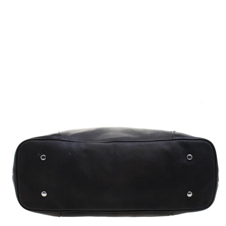 Pre Owned Tumi Black Leather Villa Nivelle Business Satchel