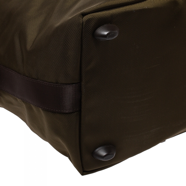 Pre Owned TUMI Khaki Green Nylon Alpha 2 Weekender Duffel Bag