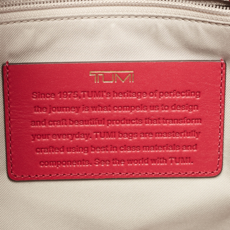 Pre Owned TUMI Pink Saffiano Leather Varek Park Tote