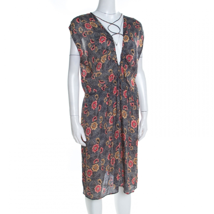 مملوكة مسبقًا Isabel Marant Etoile Multicolor Drecious Floral Printed Dress L