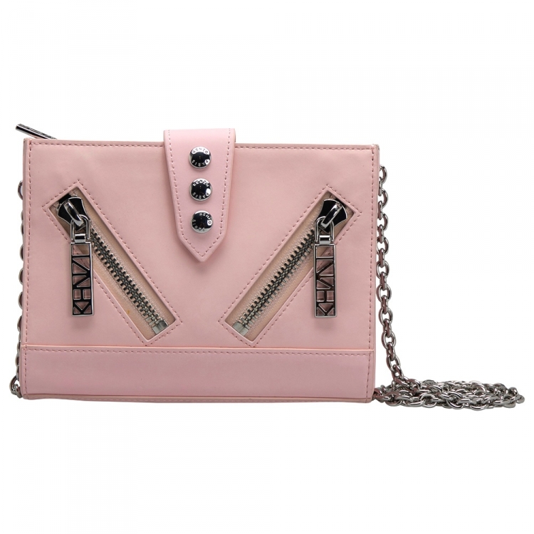 Pre Owned Kenzo Pink Leather Kalifornia Wallet on Chain 