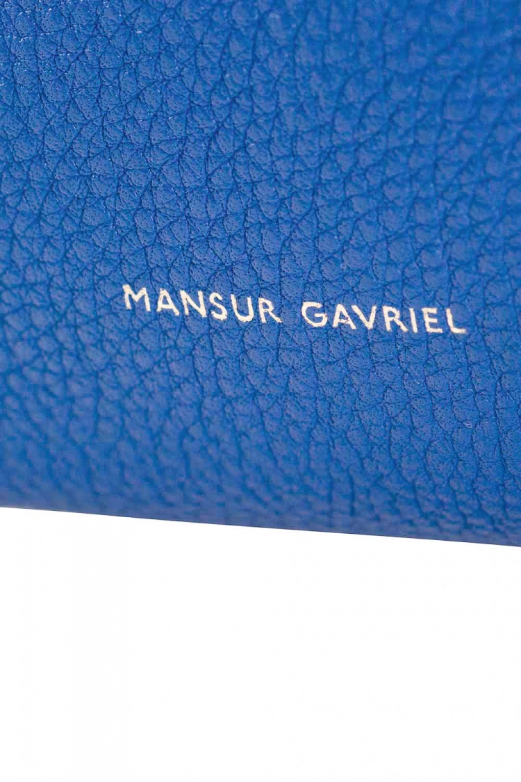 Pre Owned Mansur Gavriel Royal Blue Soft Leather Mini Bucket Bag