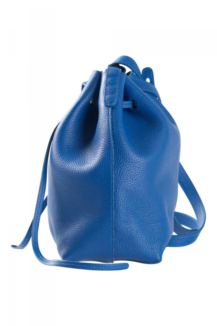 Pre Owned Mansur Gavriel Royal Blue Soft Leather Mini Bucket Bag