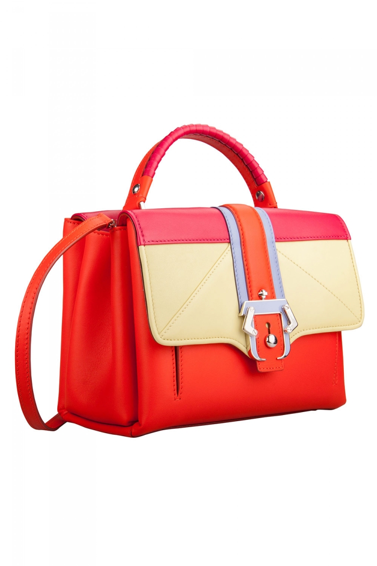 Pre Owned Paula Cademartori Multicolor Leather Petite Faye Top Handle Bag