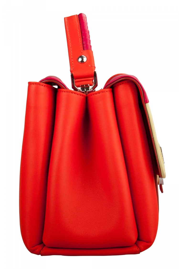 Pre Owned Paula Cademartori Multicolor Leather Petite Faye Top Handle Bag