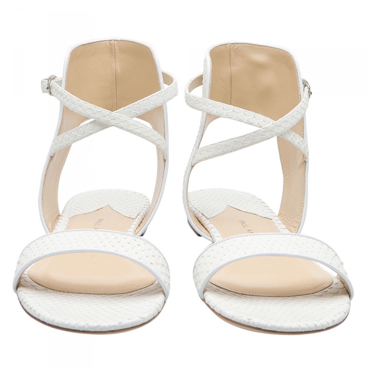 strappy flat white sandals