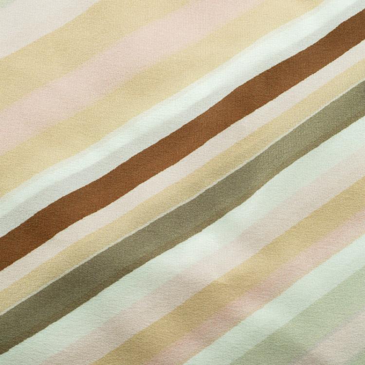 Pre Owned Valentino Native Couture Pastel Striped Diamond Print Silk Square Scarf