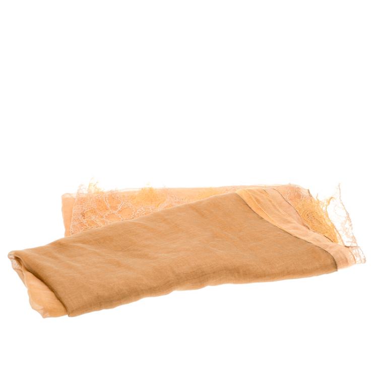 Pre Owned Valentino Multicolor Scalloped Lace Detail Scarf