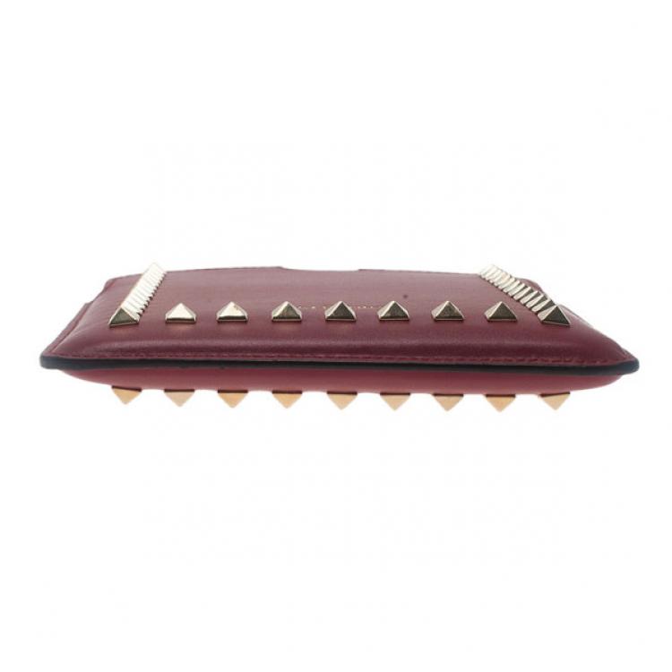Pre Owned Valentino Red Leather Rockstud iPad Case