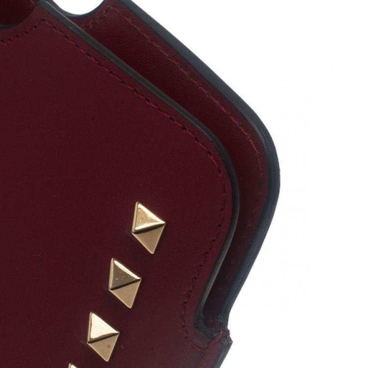 Pre Owned Valentino Red Leather Rockstud iPad Case