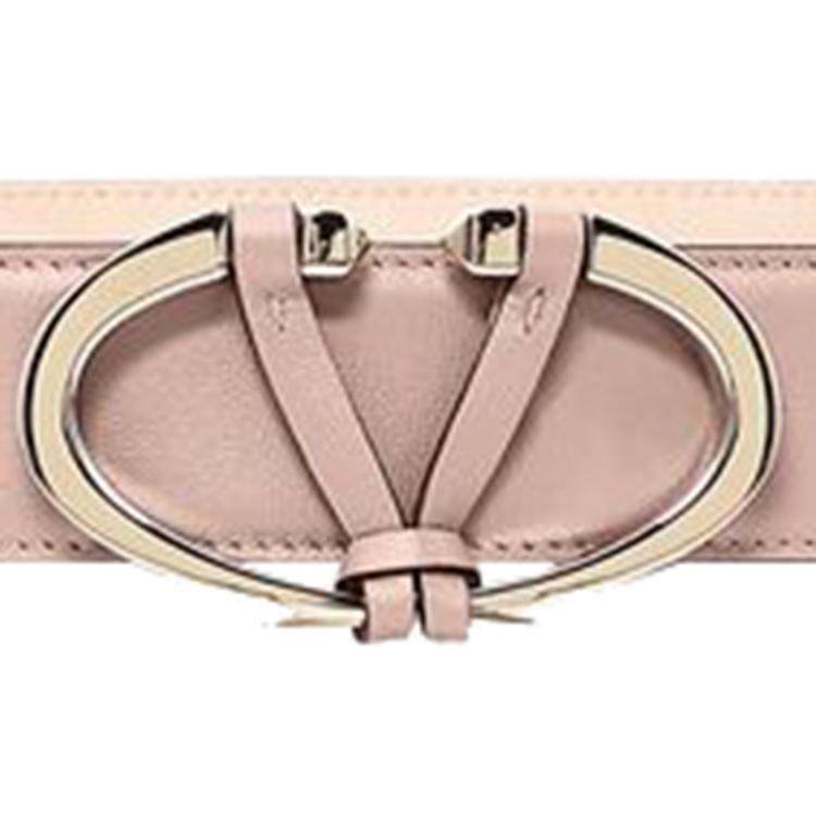 Pre Owned Valentino Poudre Leather V Rivet Belt 80 CM
