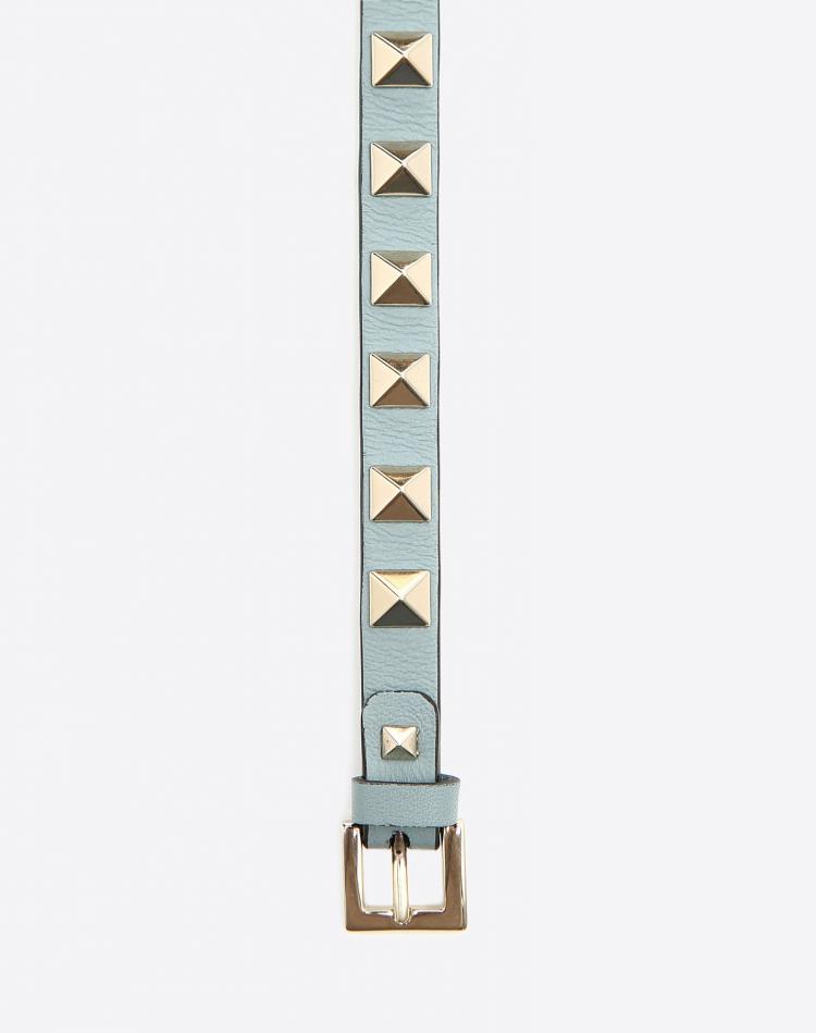 مملوكة مسبقًا Valentino Nube Leather Rockstud Bracelet