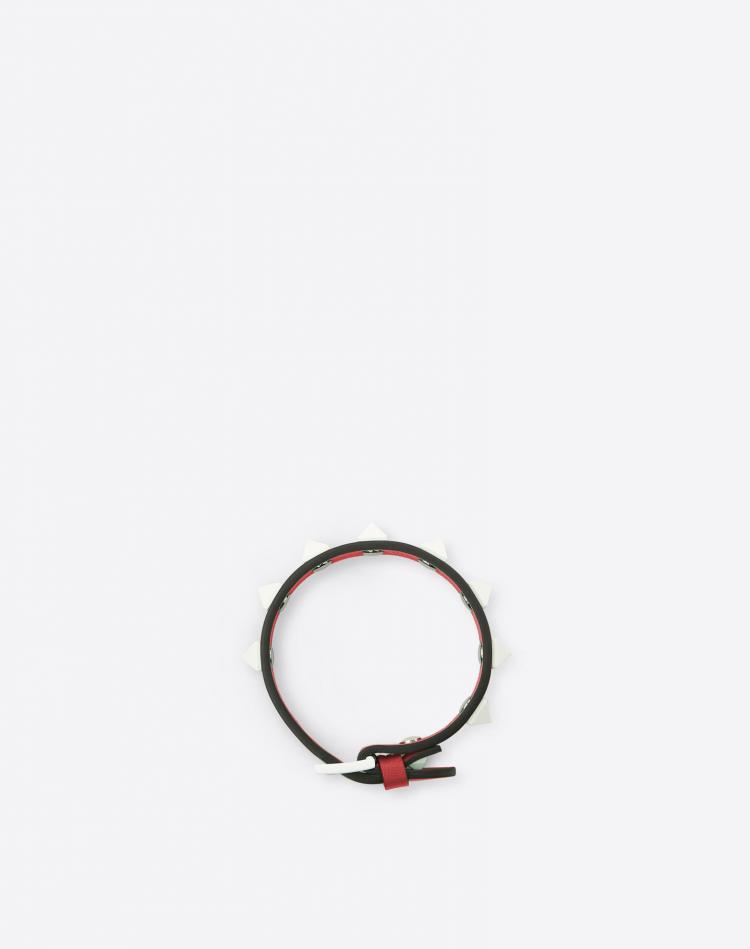 مملوكة مسبقًا Valentino Rosso V. Leather Rockstud Bracelet