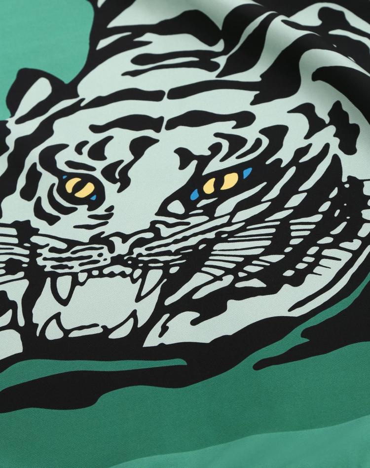 Pre Owned Valentino Chameleon Tiger Re-Edition 1967 Printed Silk Square Scarf