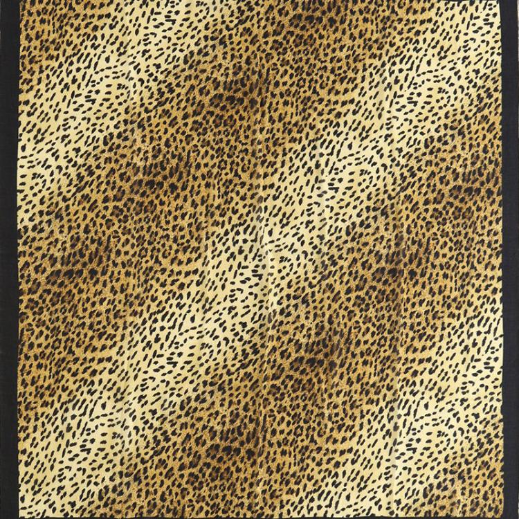 Pre Owned Valentino Wild Leopard Printed Modal and Cashmere Shawl