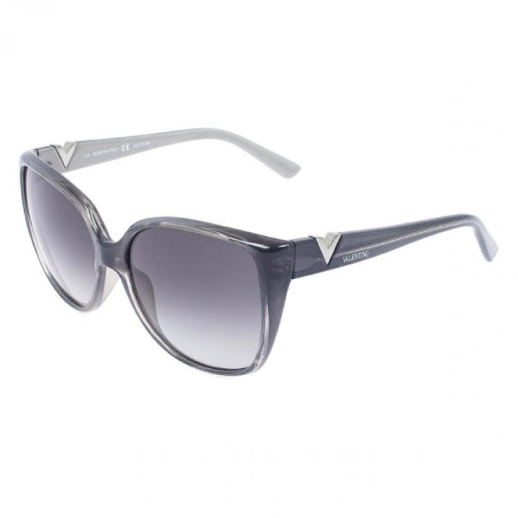 Pre Owned Valentino Grey Woman Sunglasses V624S-035