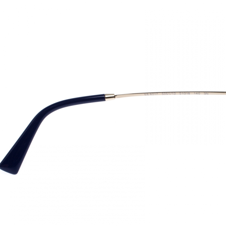 Pre Owned Valentino Brown/Blue Tortoise Gradient VA 4017 Cat Eye Sunglasses