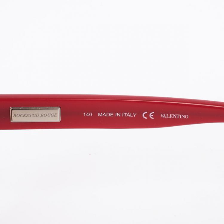 Pre Owned Valentino Red Stud 681S Womens Sunglasses