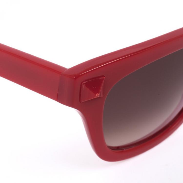 Pre Owned Valentino Red Stud 681S Womens Sunglasses