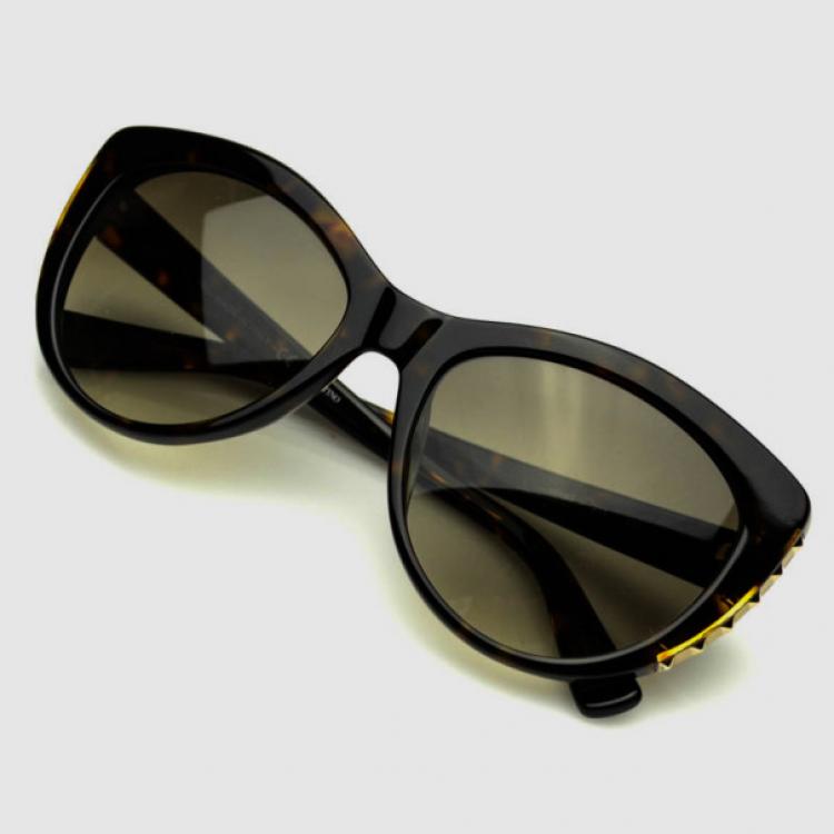 Pre Owned Valentino Dark Havana V648S Womens Sunglasses