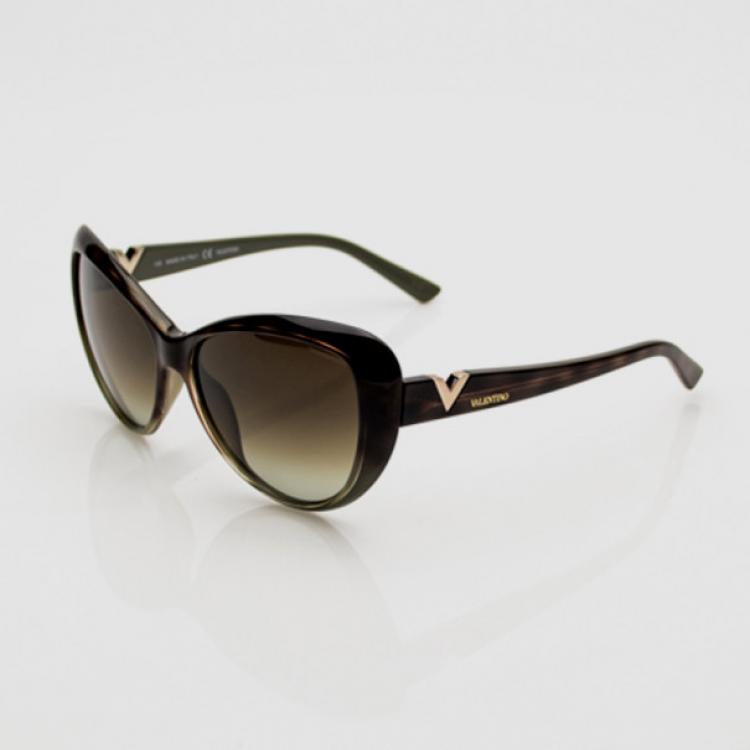 Pre Owned Valentino Havana V625S Sunglasses
