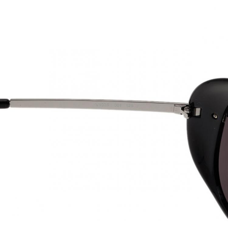 Pre Owned Valentino Black Studded Wrap Sunglasses