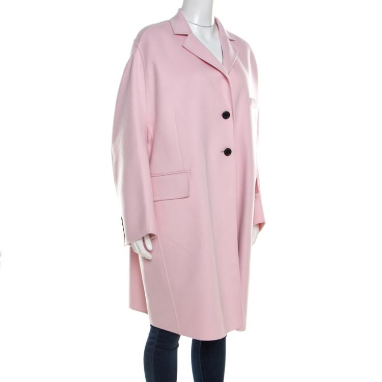Pre Owned Valentino Comfit Wool and Cashmere Single Breasted Coat S